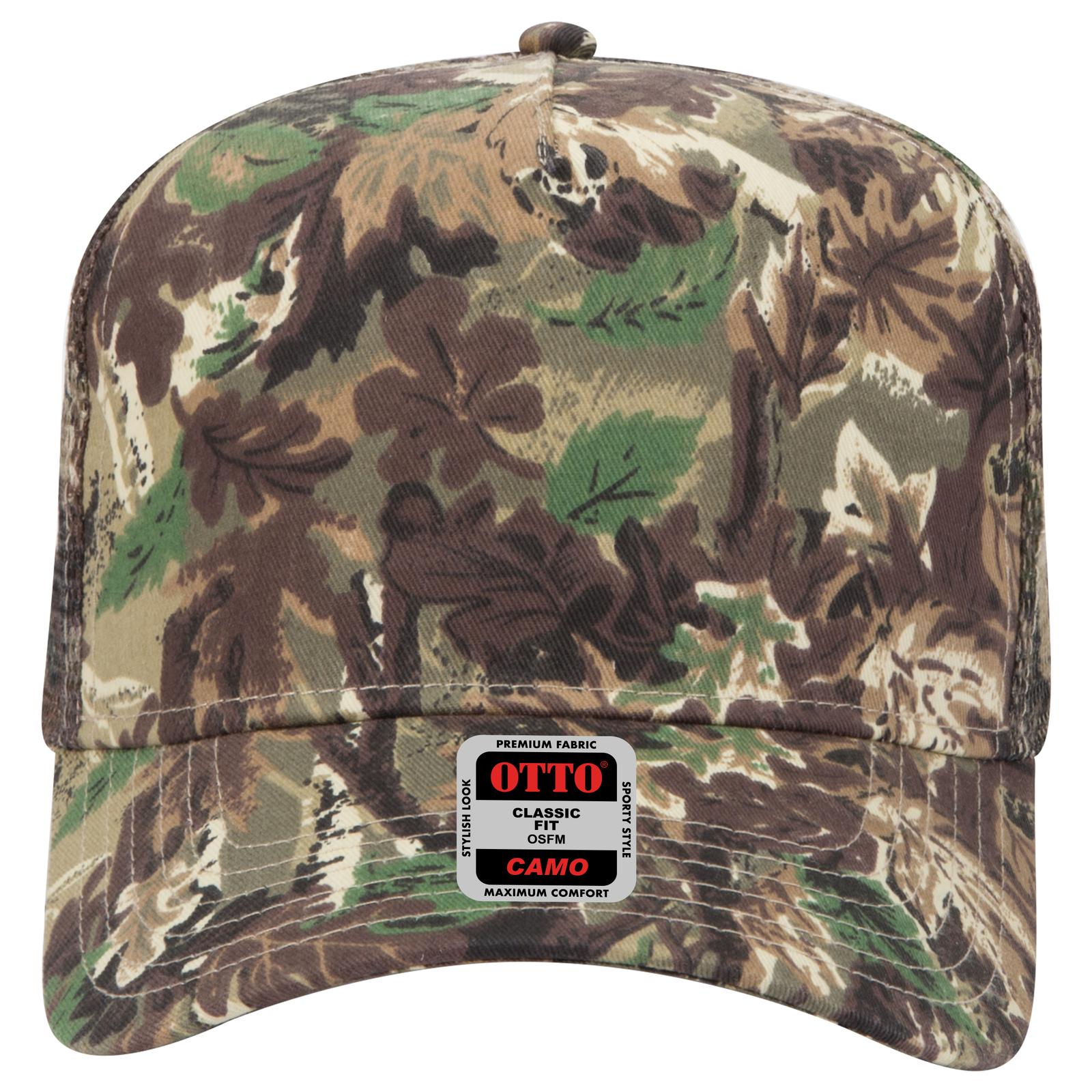47-049 OTTO CAP Camouflage 5 Panel Mid Crown Mesh Back Trucker Hat 47-049 OTTO CAP Camouflage 5 Panel Mid Crown Mesh Back Trucker Hat