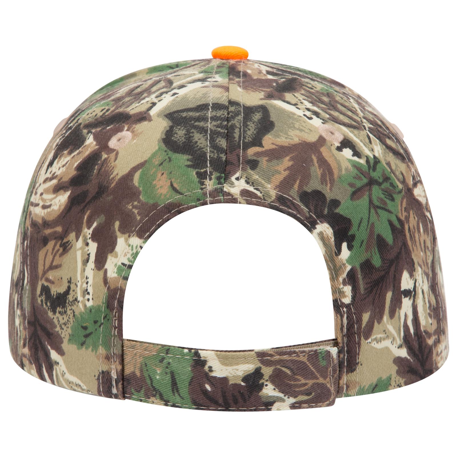 71-602 OTTO CAP Camouflage 6 Panel Low Profile Baseball Cap - Back Image