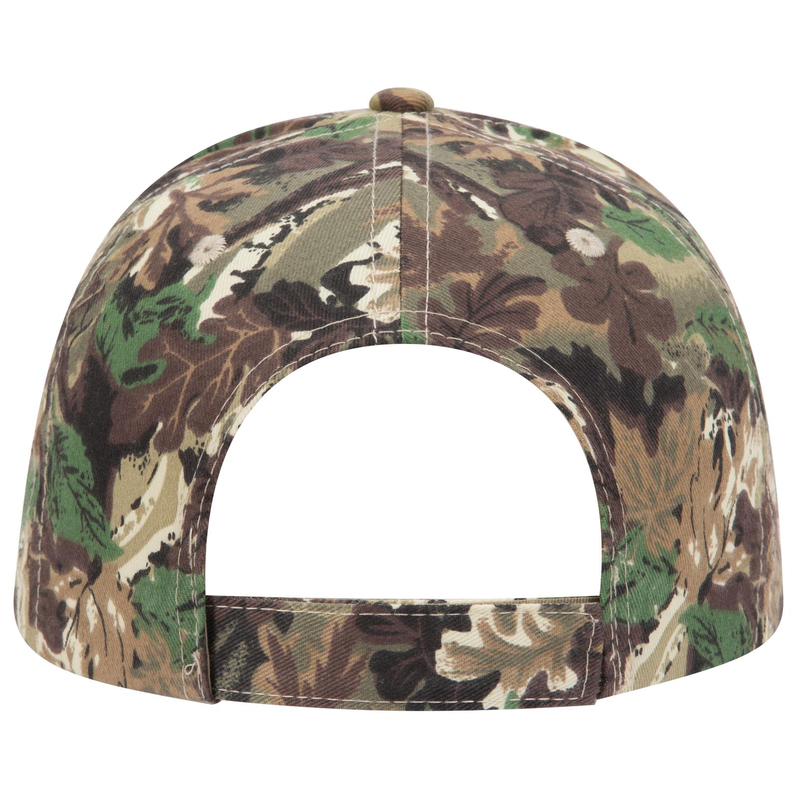 78-353 OTTO CAP Camouflage 6 Panel Low Profile Baseball Cap - Back Image