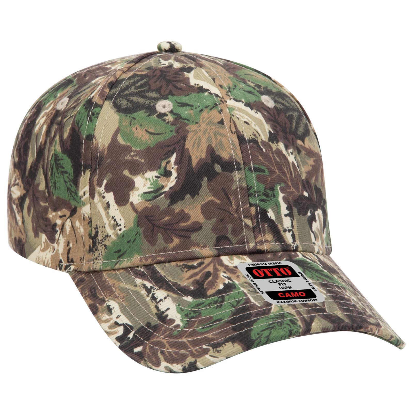 78-353 OTTO CAP Camouflage 6 Panel Low Profile Baseball Cap - Siide Image