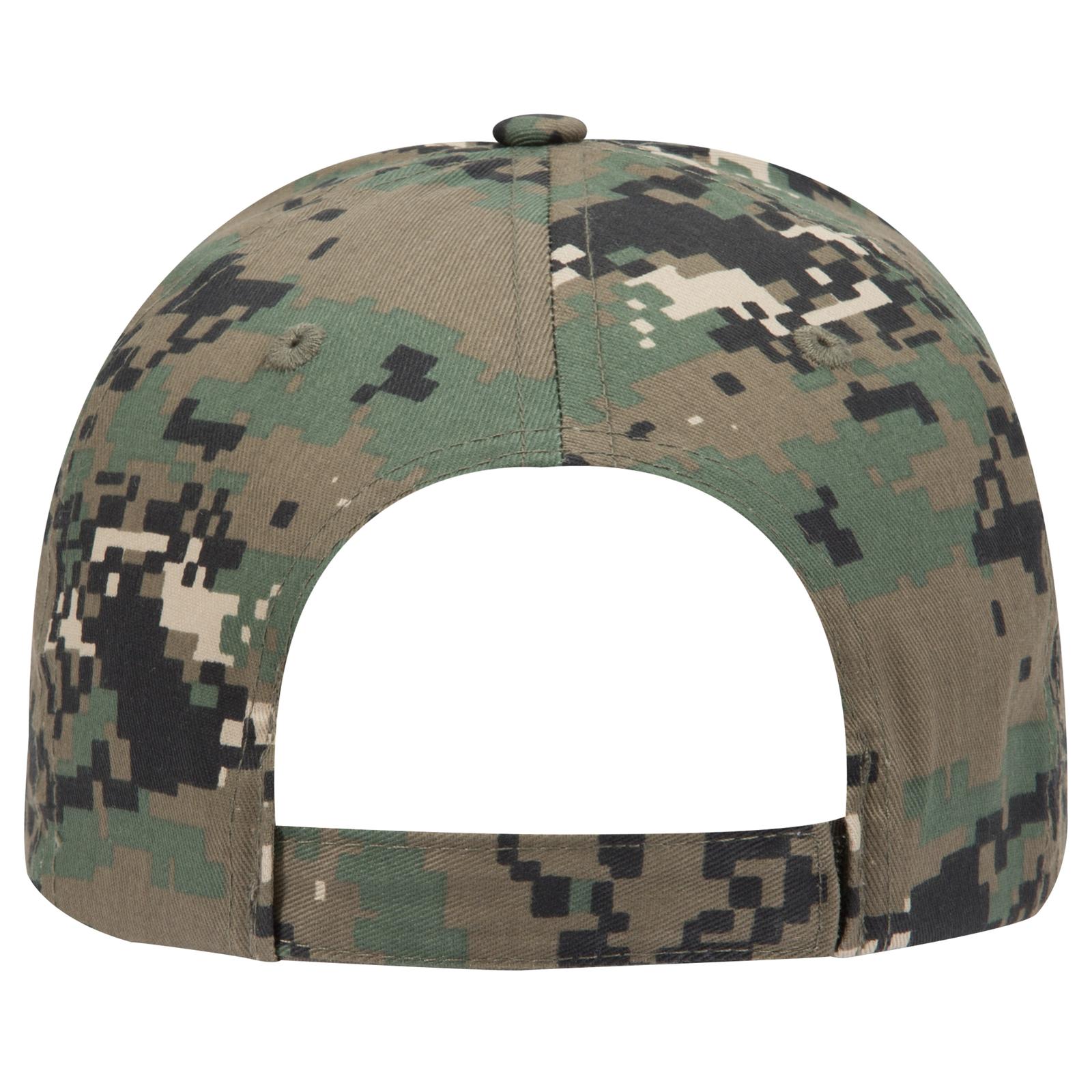 78-353 OTTO CAP Camouflage 6 Panel Low Profile Baseball Cap - Back Image