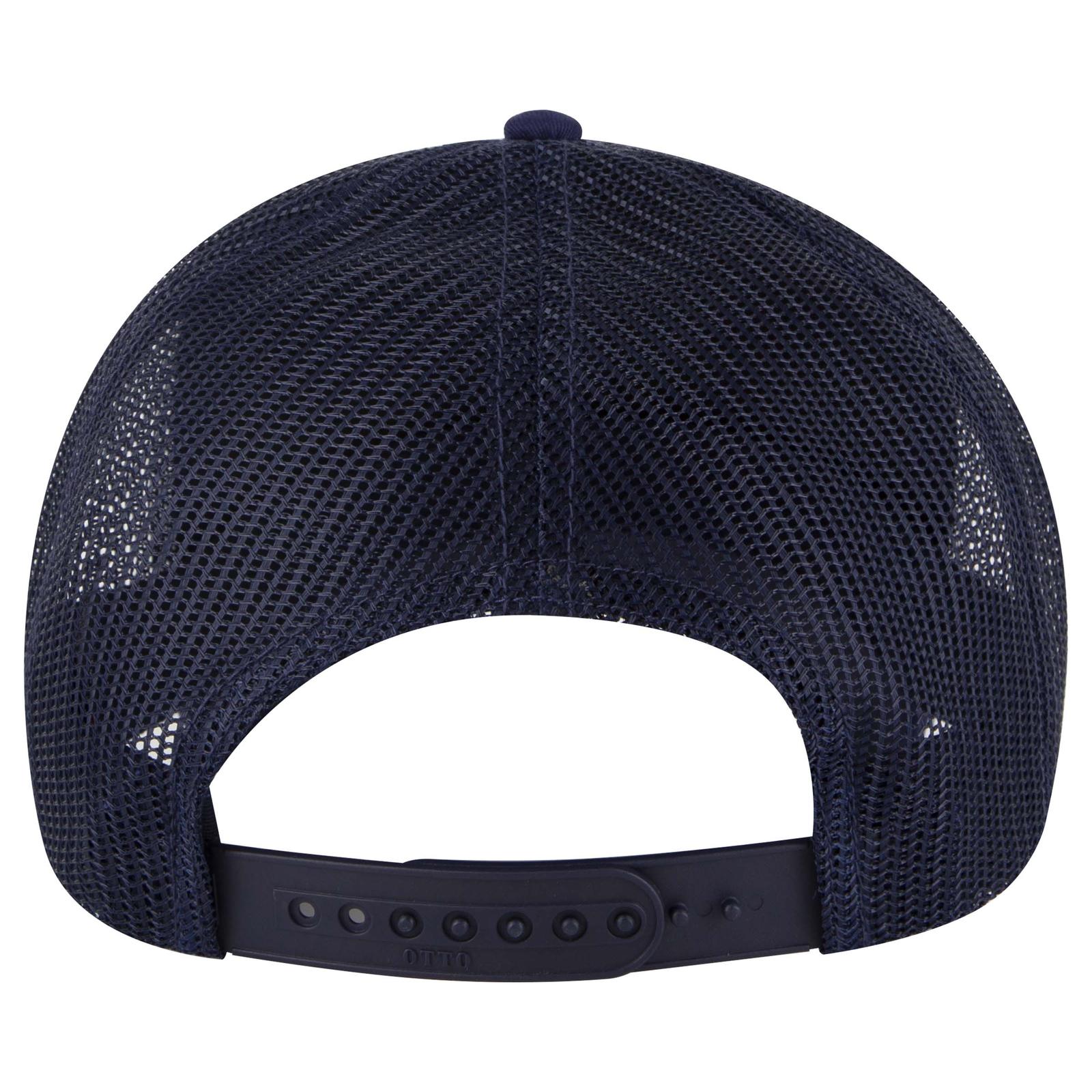83-4 OTTO CAP 6 Panel Low Profile Mesh Back Trucker Hat - Back Image