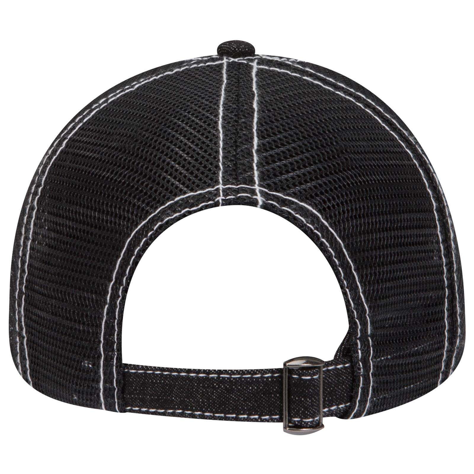 83-509 OTTO CAP 6 Panel Low Profile Mesh Back Trucker Hat - Back Image