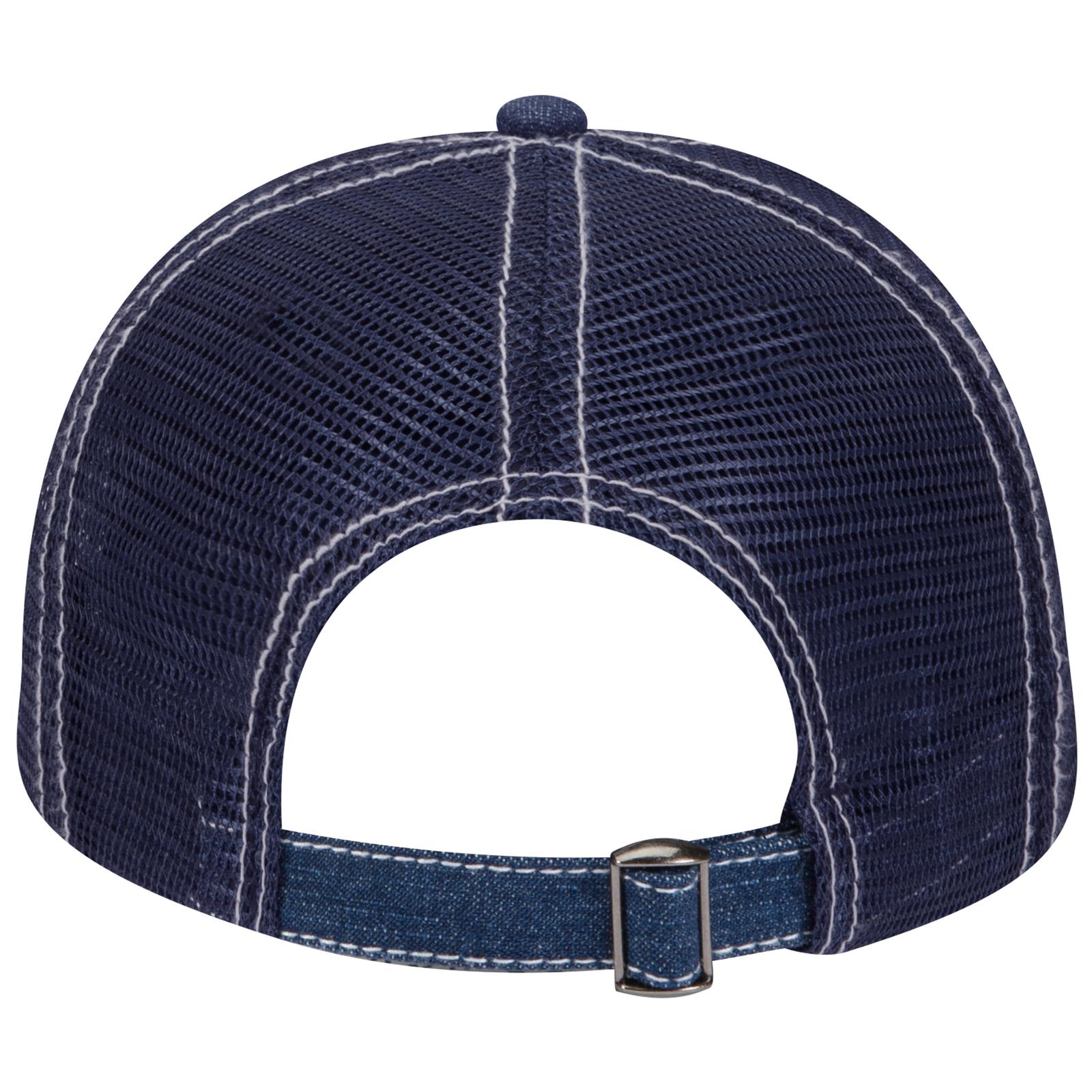 83-509 OTTO CAP 6 Panel Low Profile Mesh Back Trucker Hat - Back Image