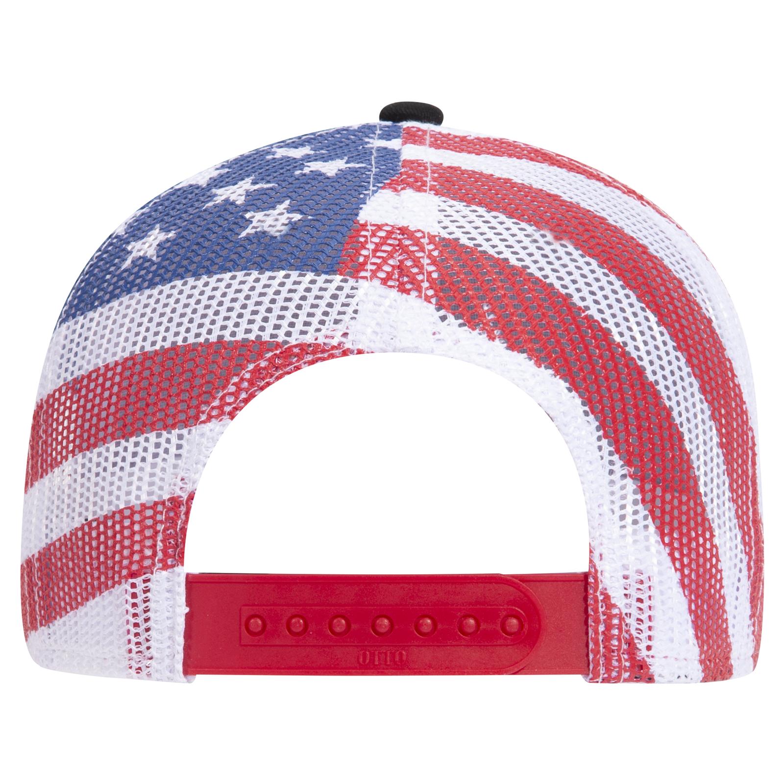 88-1280 OTTO CAP 6 Panel Low Profile Mesh Back Trucker Hat - Back Image