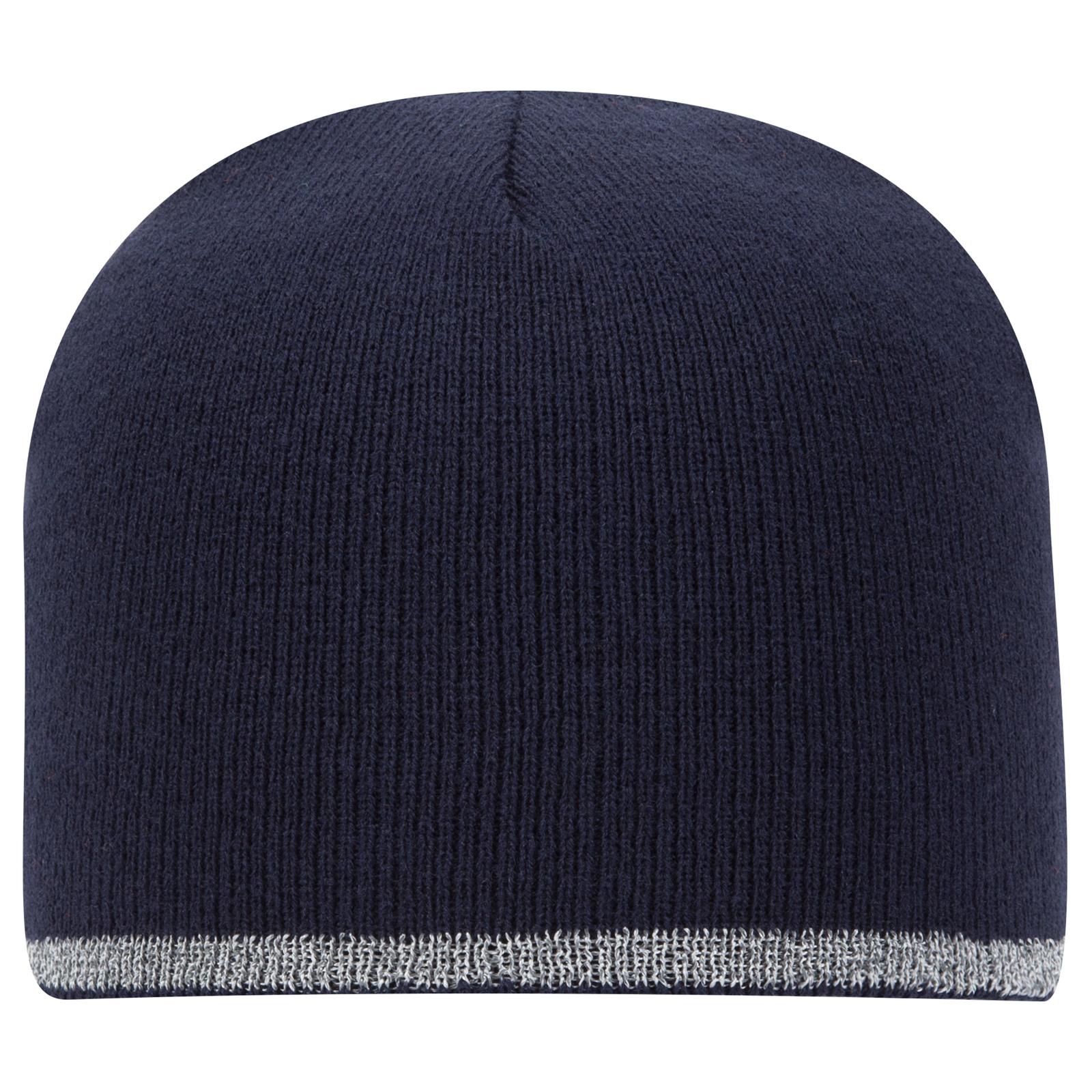 91-1237 OTTO CAP 9" Classic Knit Beanie w/ Reflective Stripe - Siide Image