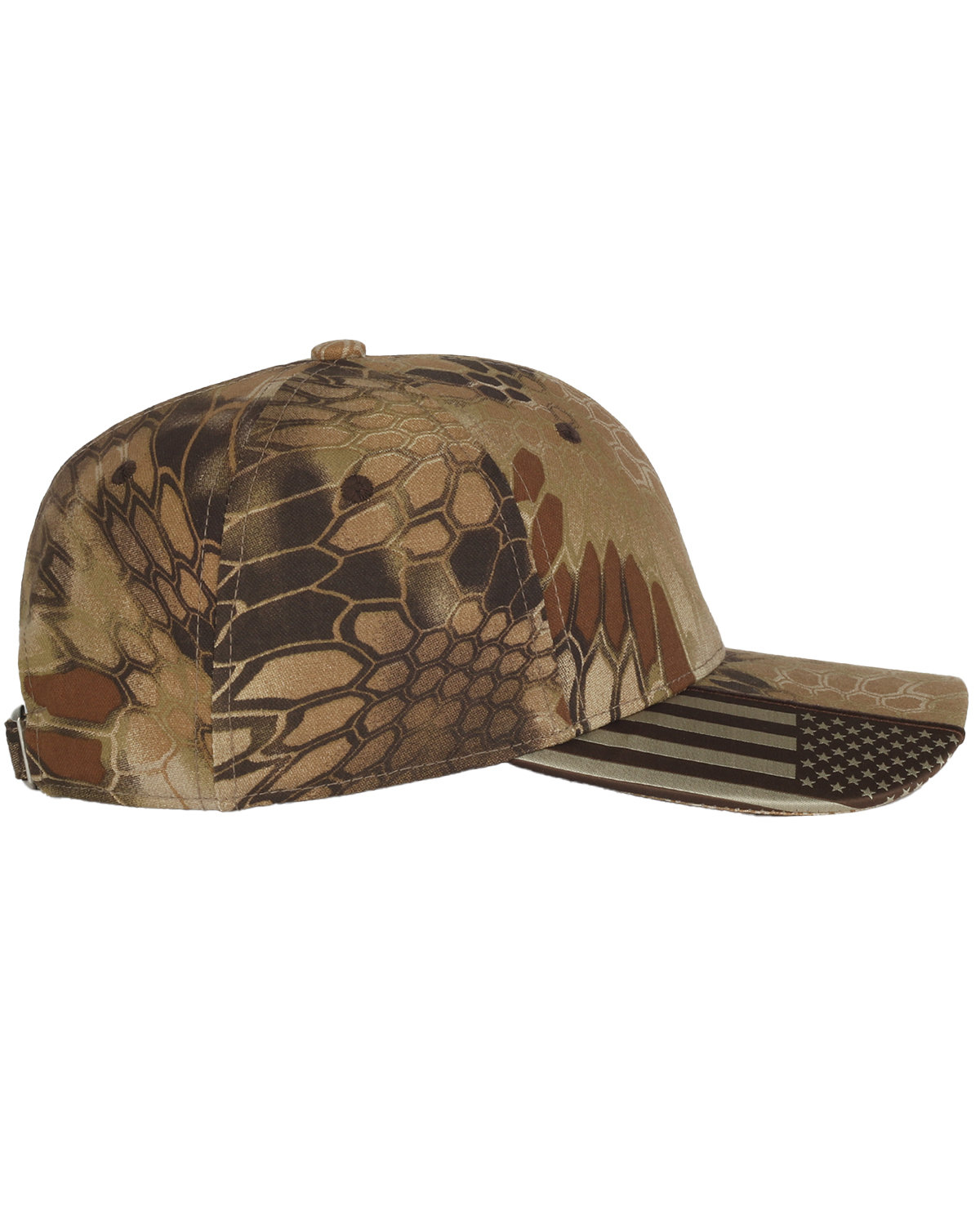 CWF305 Outdoor Cap Camo with Flag Visor Cap - Siide Image