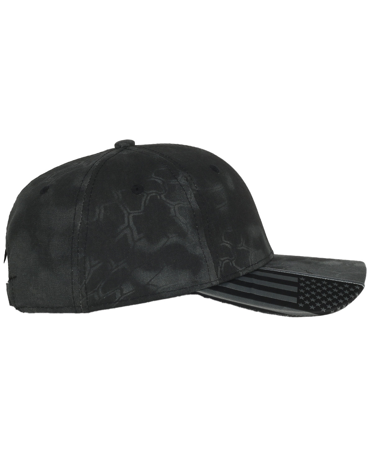 CWF305 Outdoor Cap Camo with Flag Visor Cap - Siide Image
