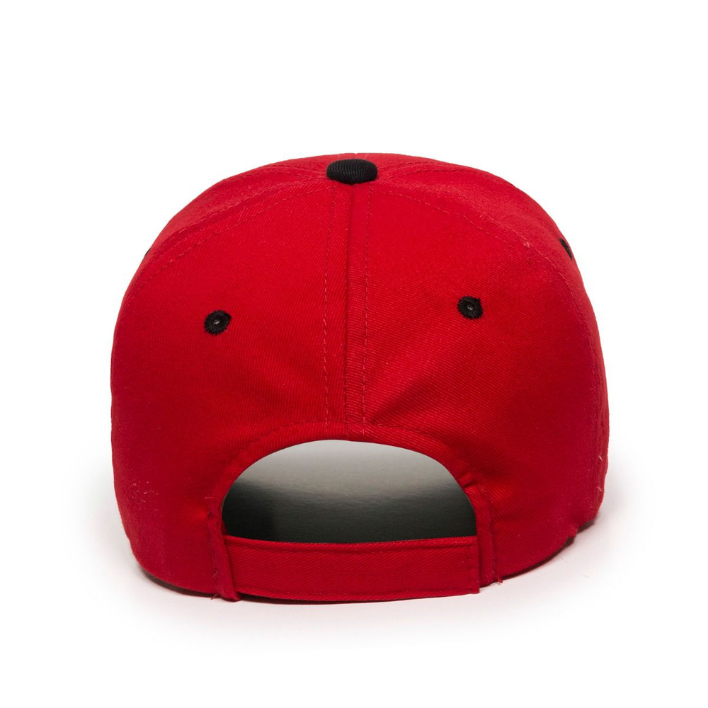 GL-845 Outdoor Cap Brushed Twill Sandwich Visor Cap - Back Image