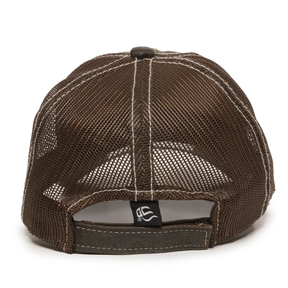 HPD610M Outdoor Cap Weathered Mesh-Back Cap HPD610M Outdoor Cap Weathered Mesh-Back Cap - Back Image