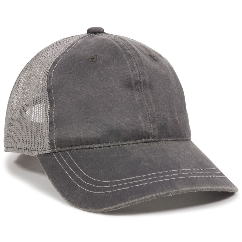 HPD-610M Outdoor Cap Weathered Cotton Solid Mesh Back Cap