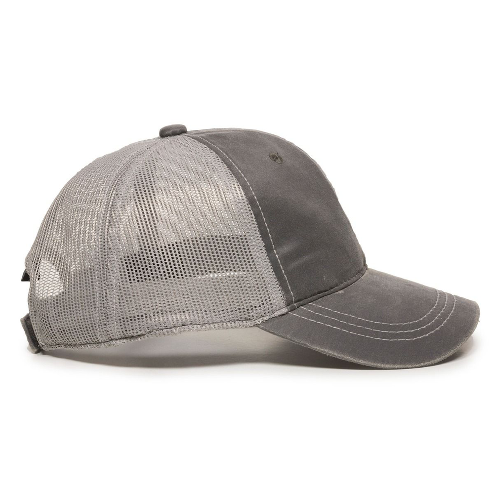 HPD-610M Outdoor Cap Weathered Cotton Solid Mesh Back Cap - Siide Image