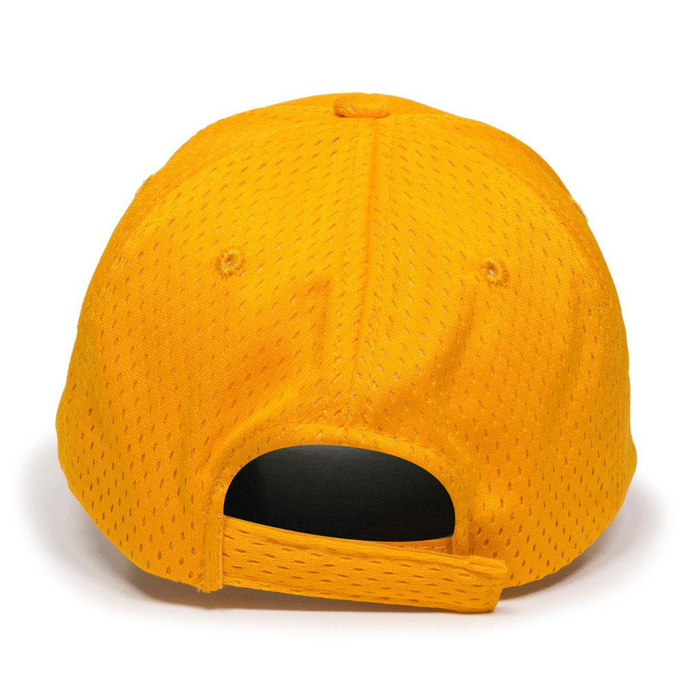 JM-123 Outdoor Cap Retro Jersey Mesh Solid Back Cap - Back Image