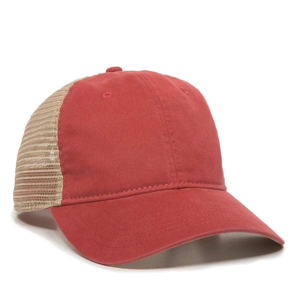 PWT-200M Outdoor Cap Washed Twill with Tea-Stained Mesh Back Hat