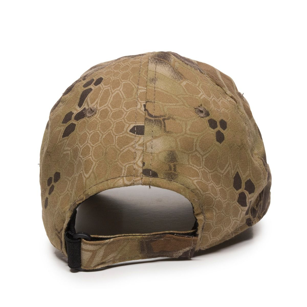 TAC-600 Outdoor Cap Tactical Camo Hat with US Flag - Back Image
