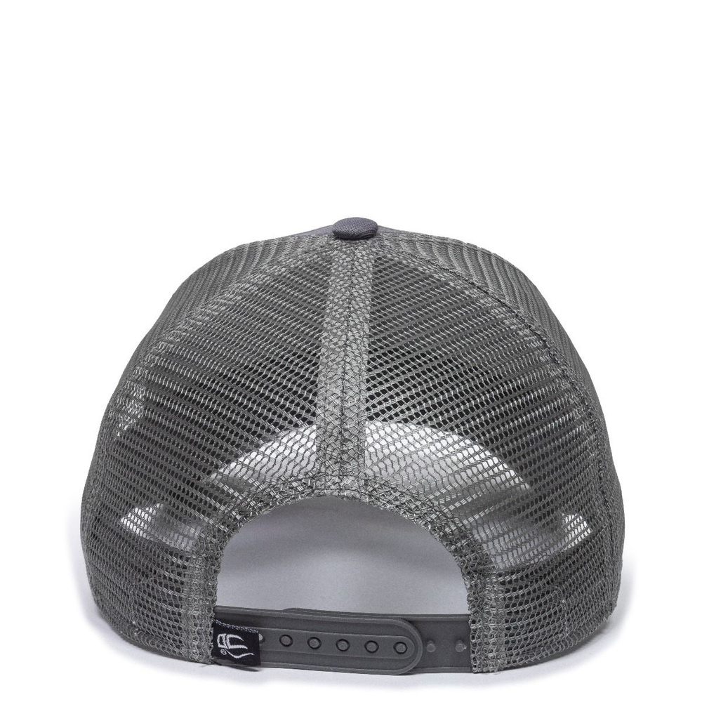 USA-750M Outdoor Cap Debossed American Flag Mesh Back Cap - Back Image