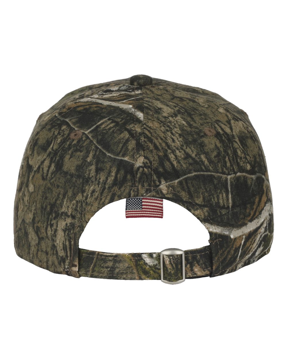 CWF305 Outdoor Cap Camo with Flag Visor Cap - Back Image
