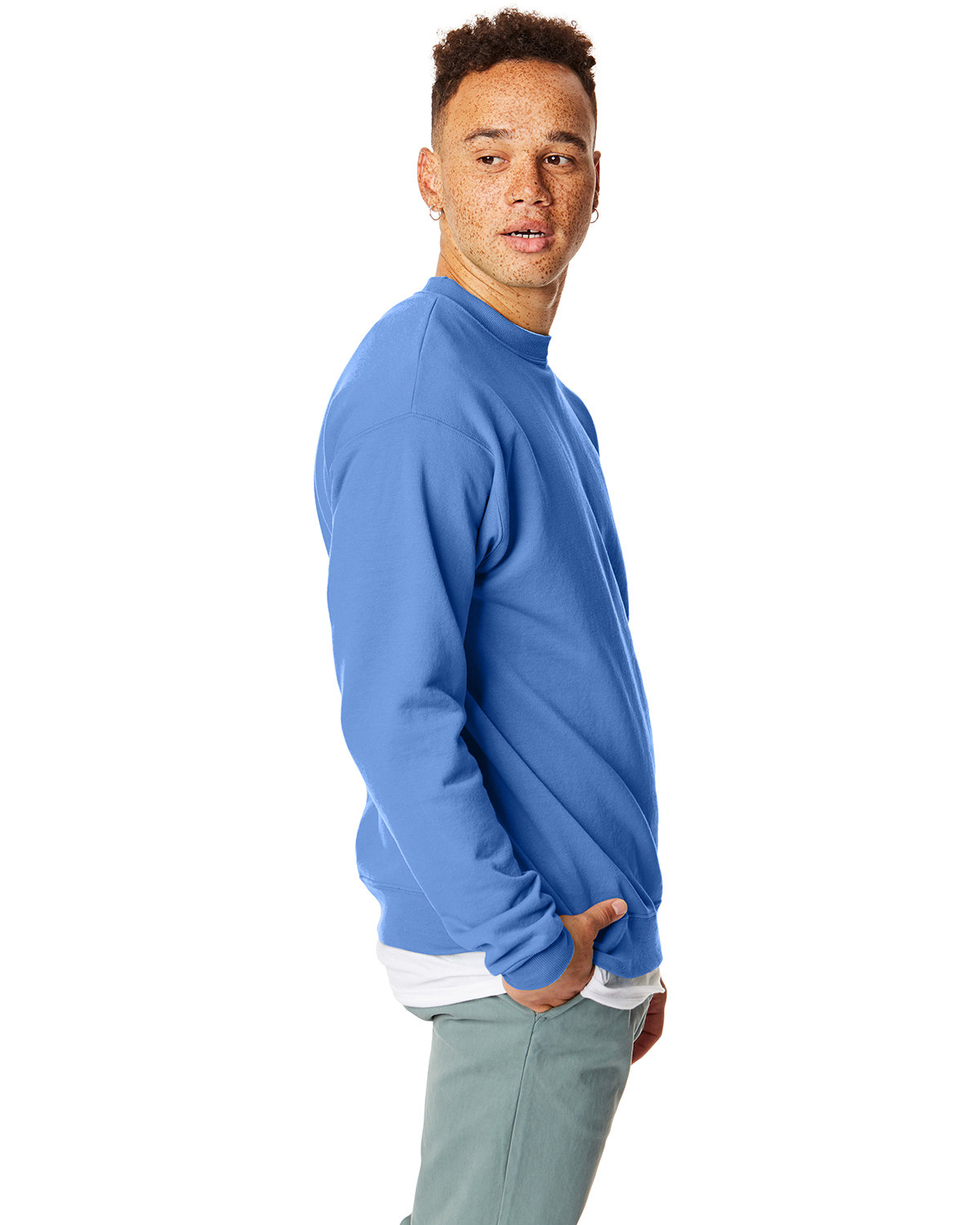P1607 Hanes Unisex Ecosmart 50/50 Crewneck Sweatshirt - Siide Image