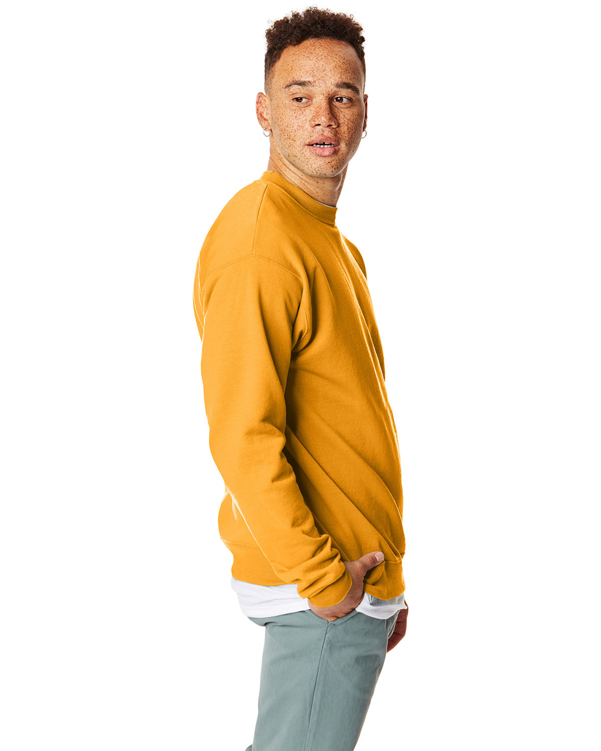 P1607 Hanes Unisex Ecosmart 50/50 Crewneck Sweatshirt - Siide Image