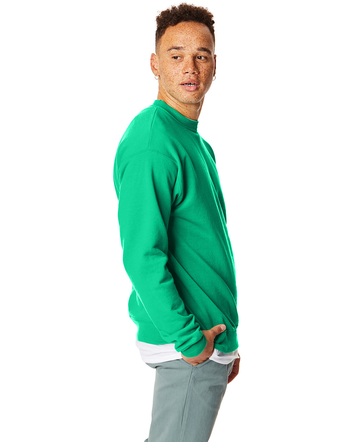 P1607 Hanes Unisex Ecosmart 50/50 Crewneck Sweatshirt - Siide Image