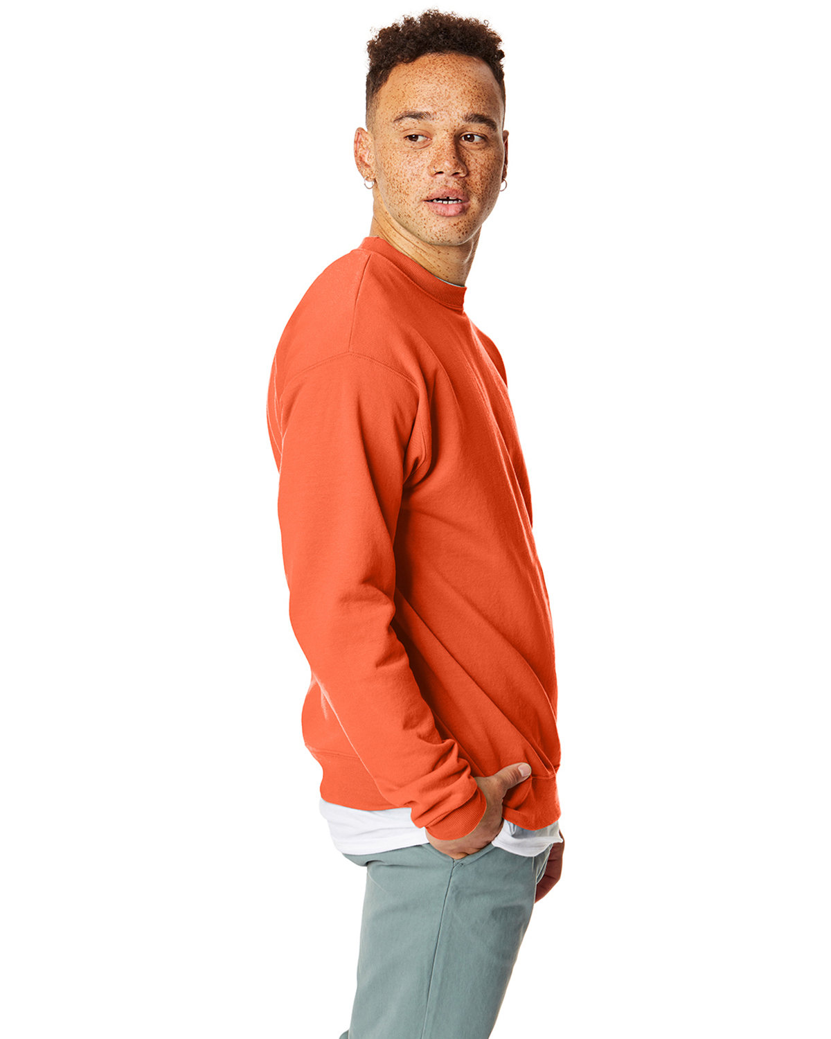 P1607 Hanes Unisex Ecosmart 50/50 Crewneck Sweatshirt - Siide Image