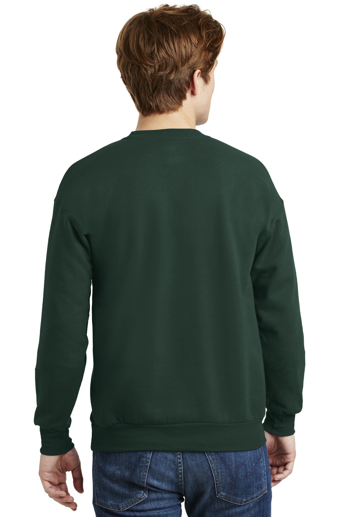 Hanes Direct to Film (DTF) P160 - EcoSmart Crewneck Sweatshirt - Back Image
