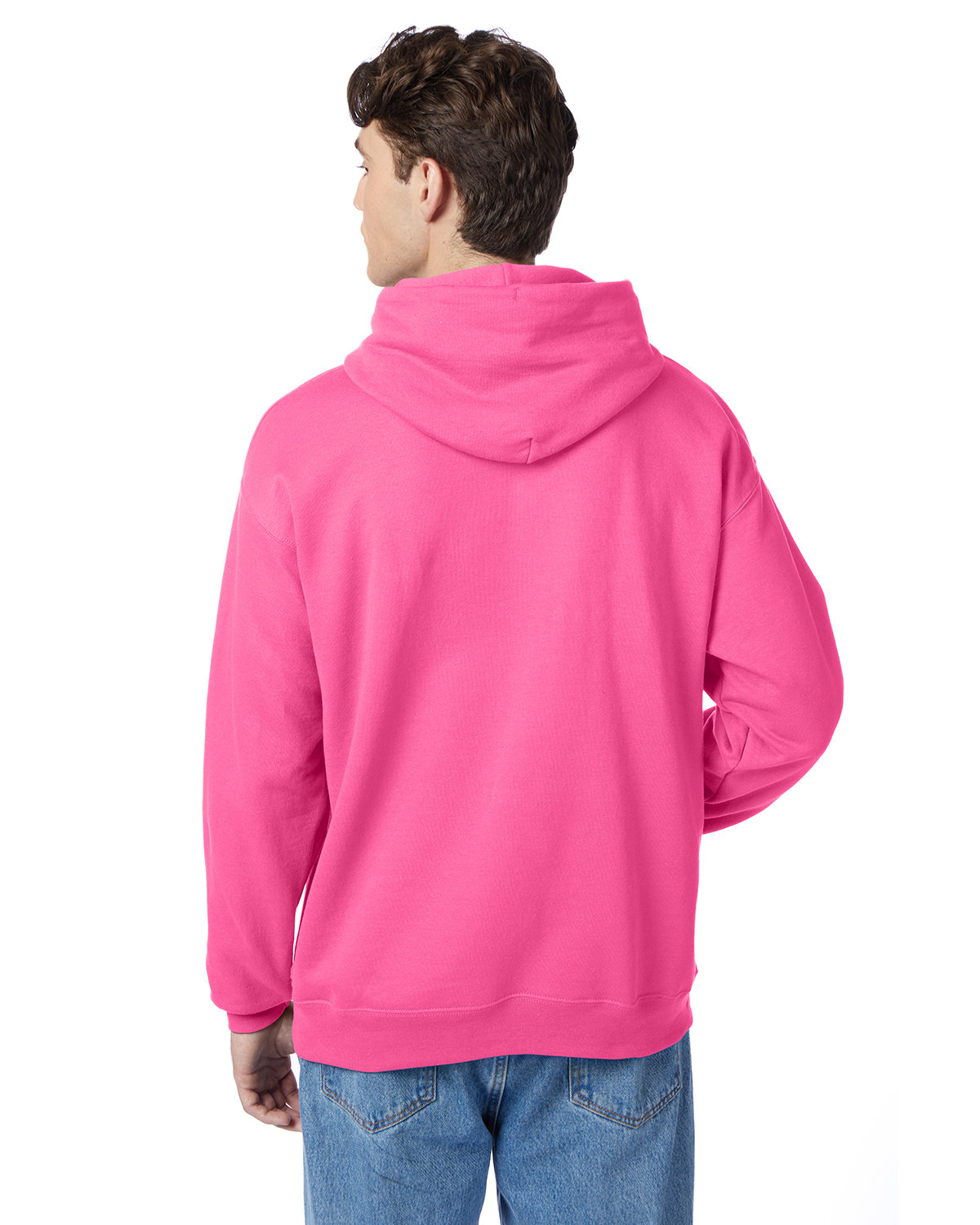 P170 Hanes EcoSmart® Hooded Sweatshirt - Back Image