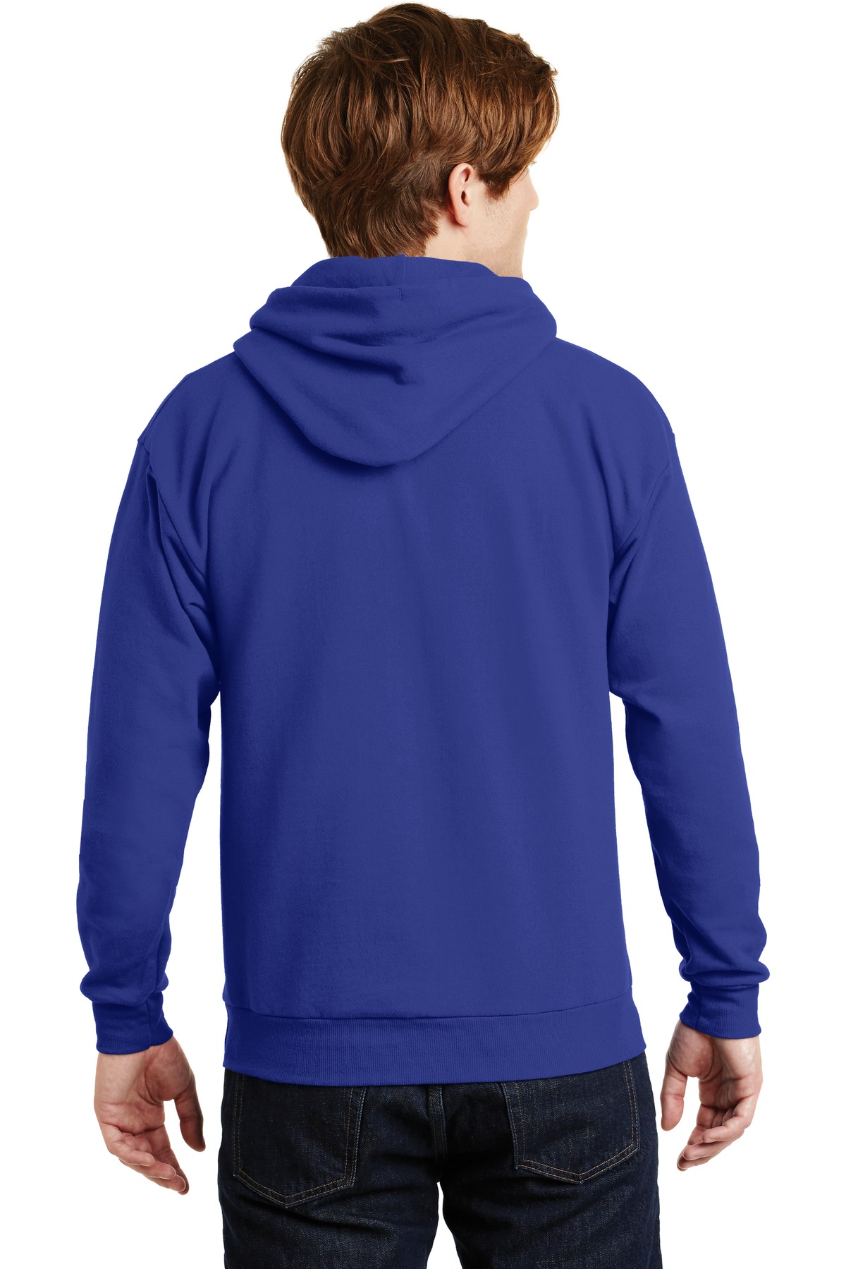 P170 Hanes EcoSmart® Hooded Sweatshirt - Back Image
