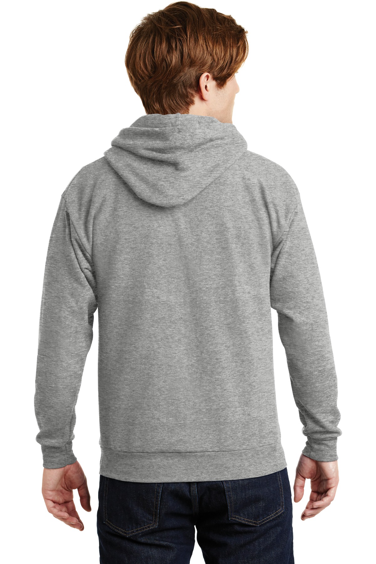 P170 Hanes Unisex Ecosmart 50/50 Pullover Hooded Sweatshirt - Back Image
