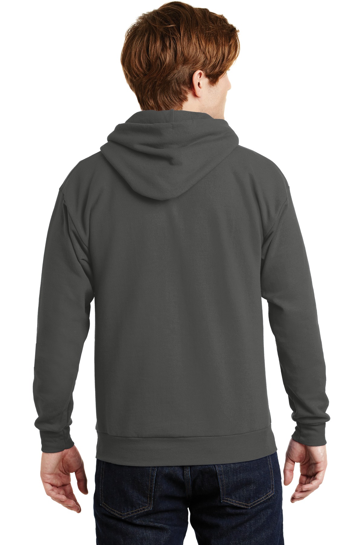 P170 Hanes EcoSmart® Hooded Sweatshirt - Back Image