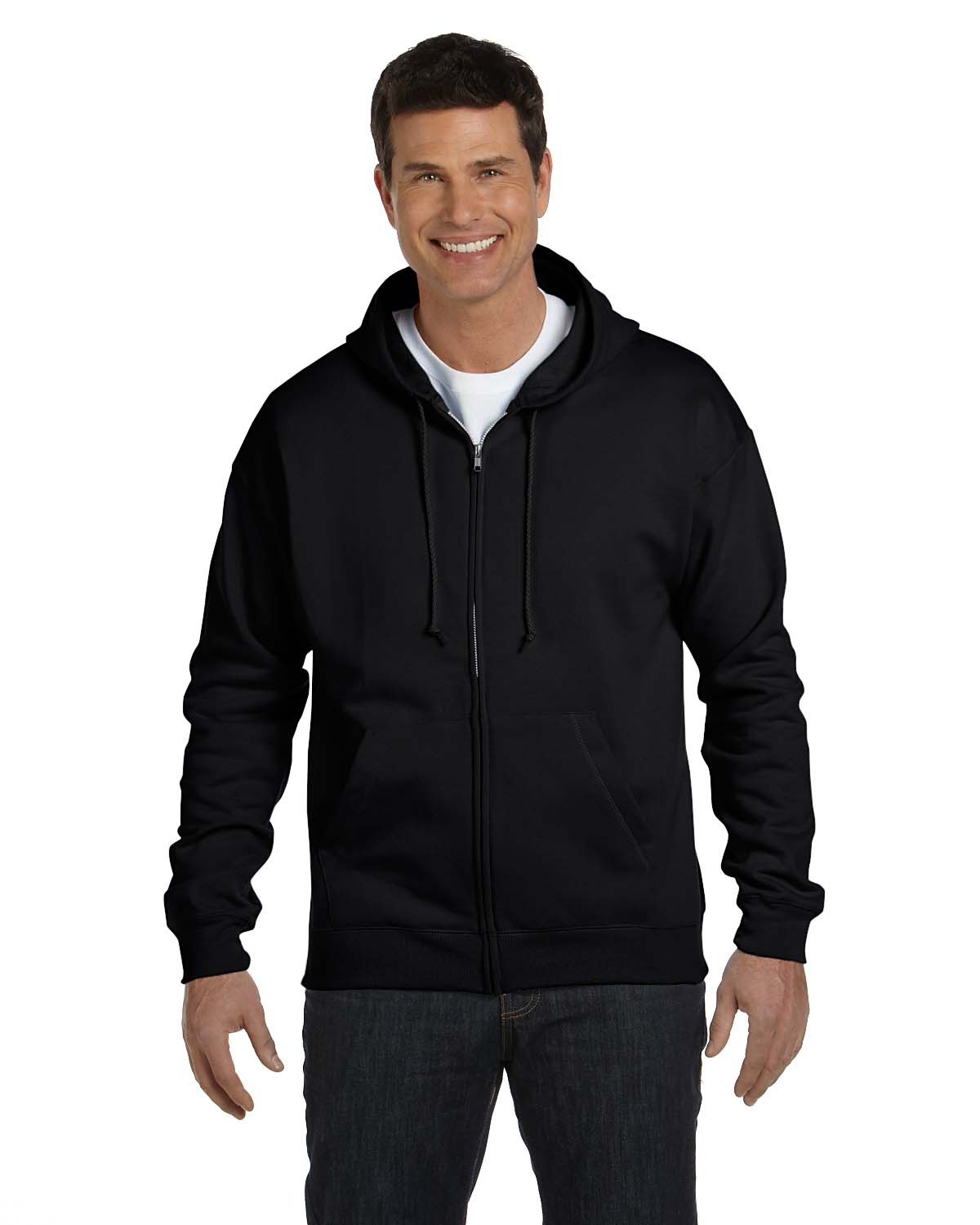 P180 Hanes - EcoSmart Full-Zip Hooded Sweatshirt.