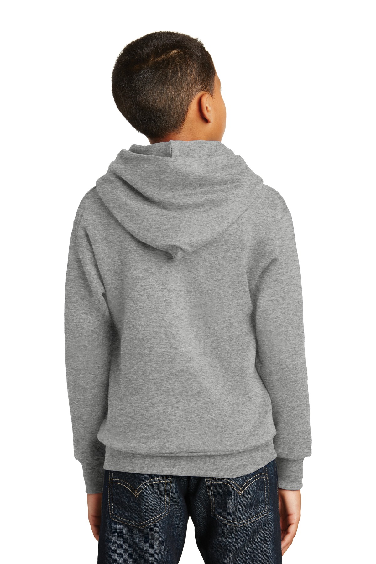 P470 Hanes - Youth EcoSmart Pullover Hooded Sweatshirt. - Back Image
