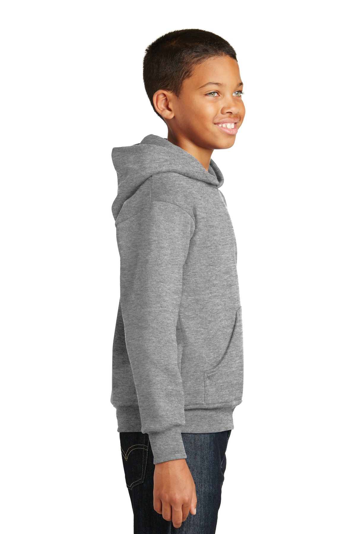 P470 Hanes - Youth EcoSmart Pullover Hooded Sweatshirt. - Siide Image