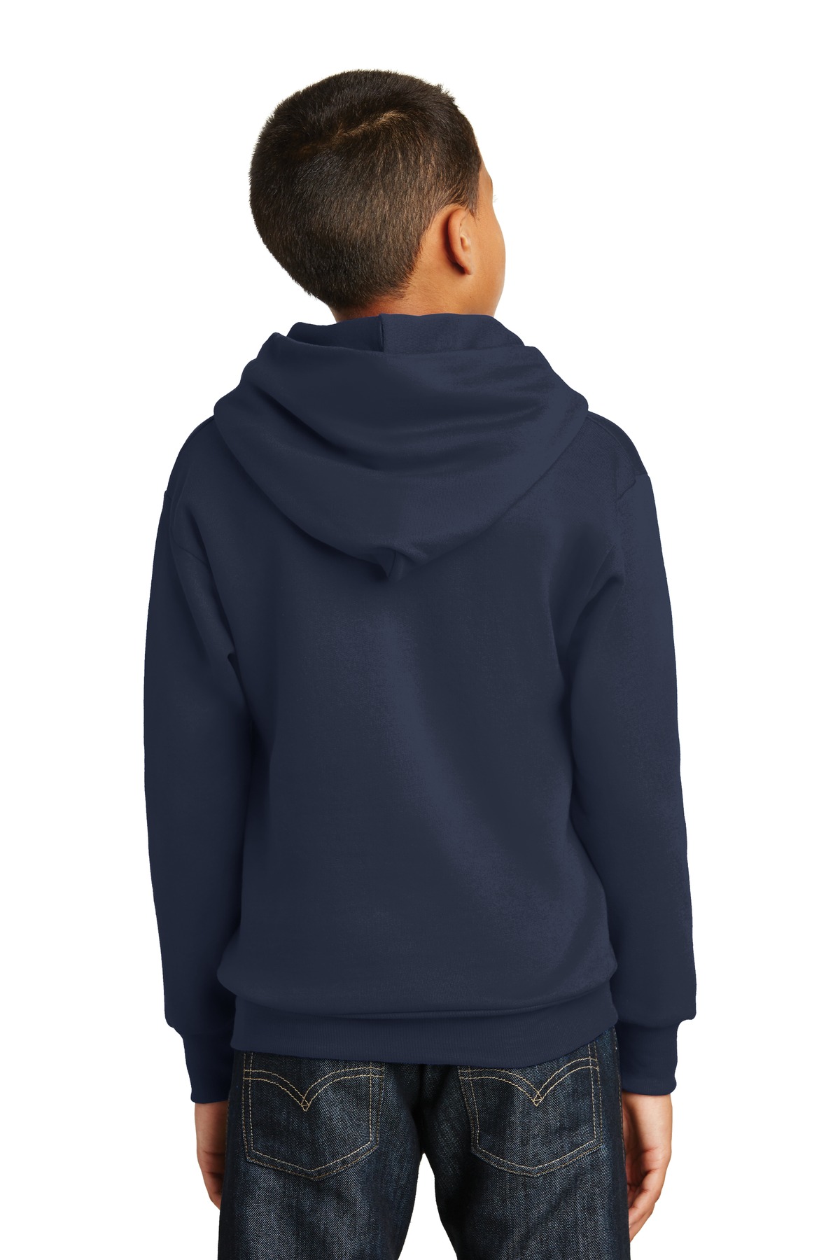 P470 Hanes - Youth EcoSmart Pullover Hooded Sweatshirt. - Back Image