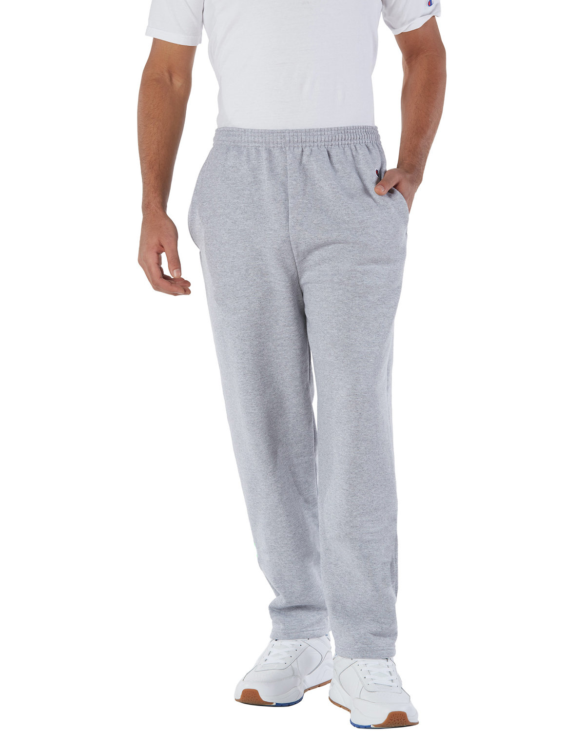 P800 Champion Double Dry Eco Open Bottom Sweatpants with Pockets