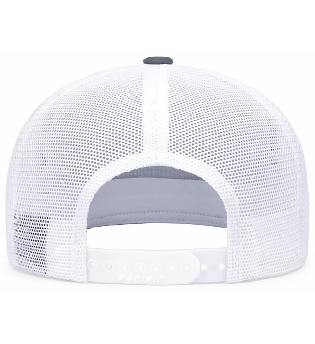 4D7 PACIFIC HEADWEAR D-SERIES 5-PANEL TRUCKER SNAPBACK CAP - Back Image