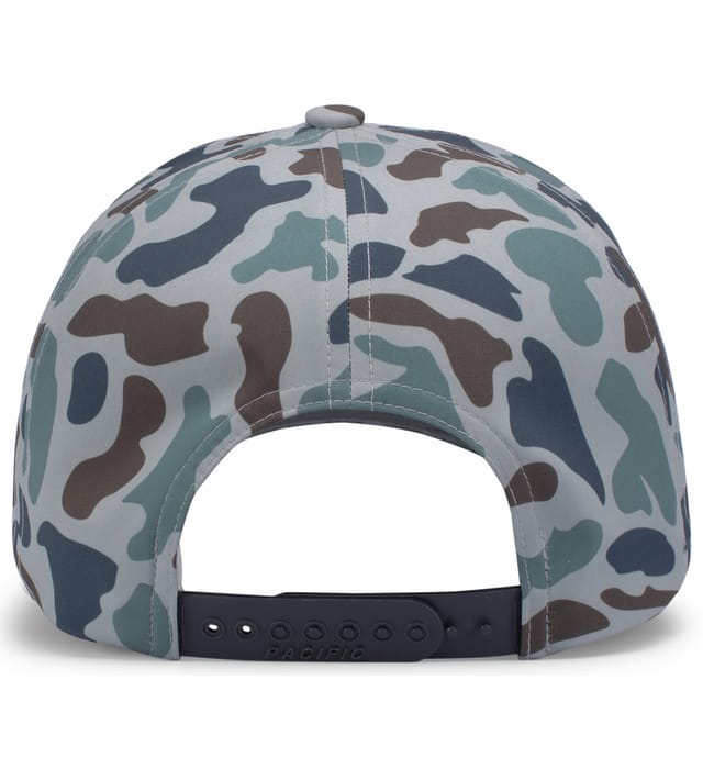 P685 PACIFIC HEADWEAR DUCK CAMO 5-PANEL TRUCKER CAP P685 PACIFIC HEADWEAR DUCK CAMO 5-PANEL TRUCKER CAP - Back Image