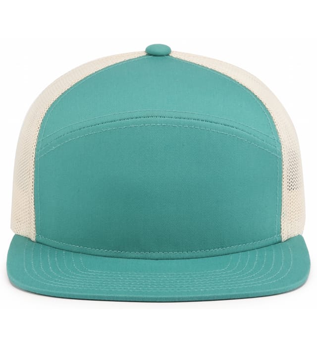P787 PACIFIC HEADWEAR 6-Panel Arch Trucker Snapback Cap P787 PACIFIC HEADWEAR 6-Panel Arch Trucker Snapback Cap
