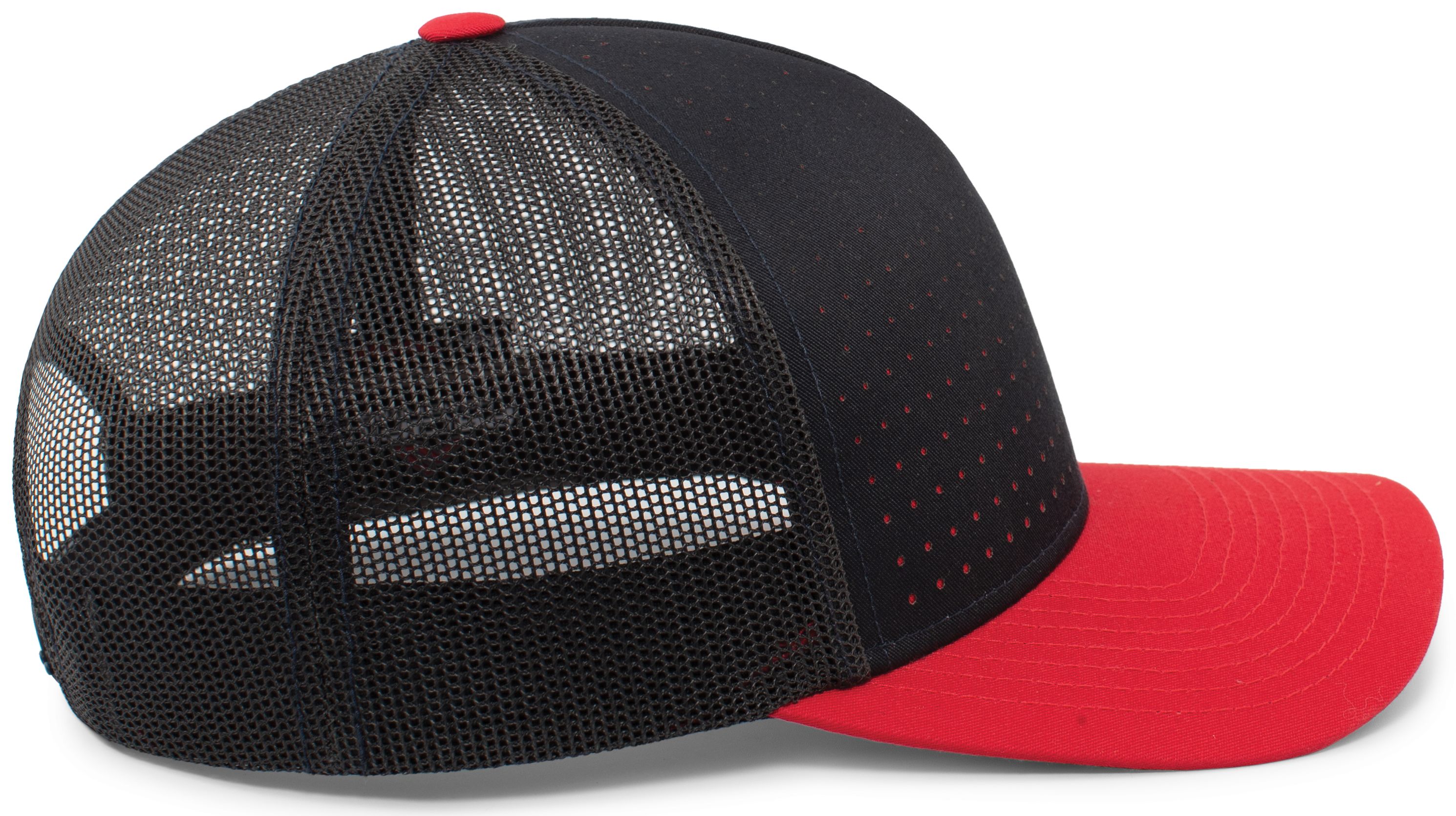 105P PACIFIC HEADWEAR Perforated 5-Panel Trucker Snapback Cap - Siide Image