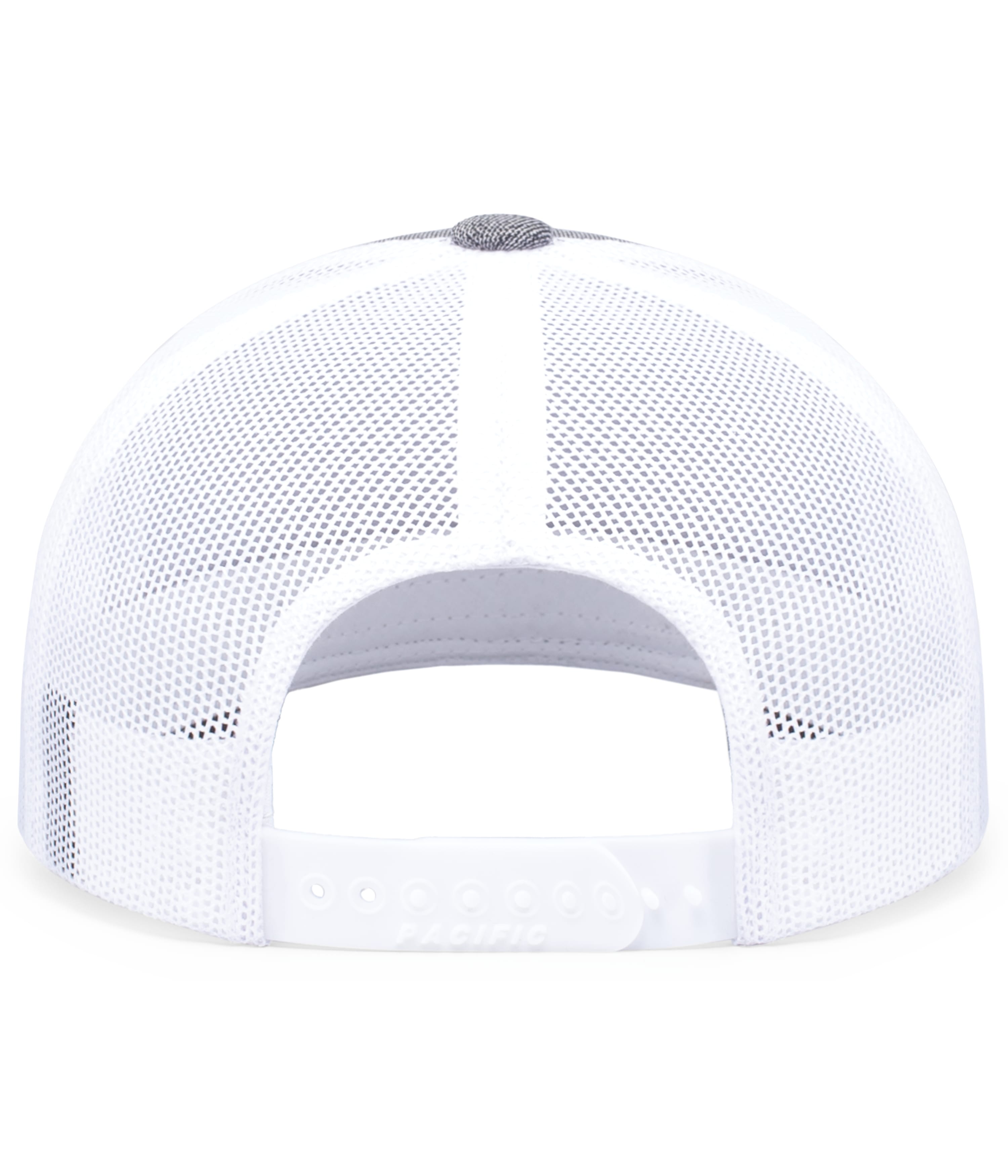 210C PACIFIC HEADWEAR MÃ©lange Heather Low-Profile Trucker - Back Image