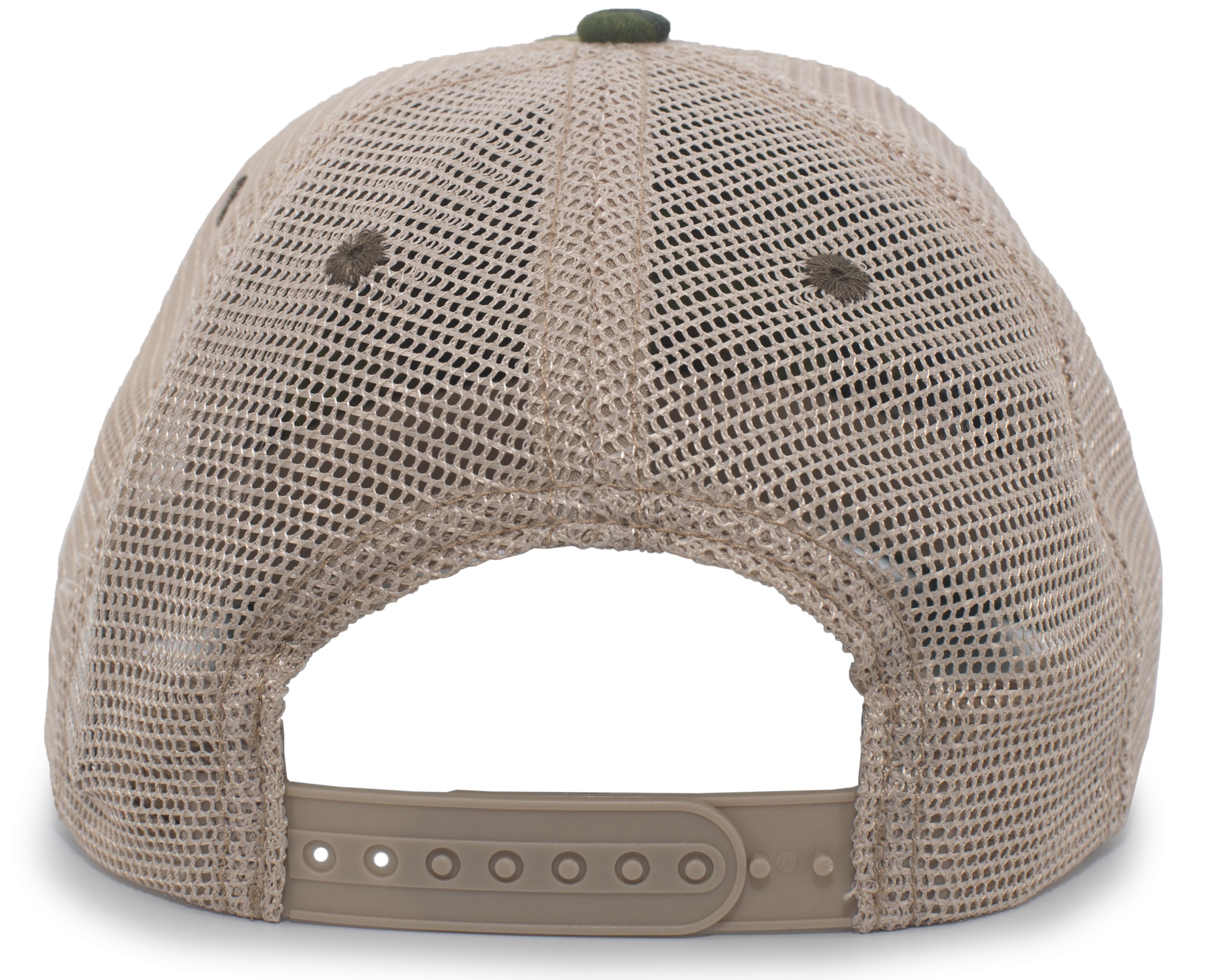 637C PACIFIC HEADWEAR Vintage Camo Soft Trucker Snapback Cap - Back Image