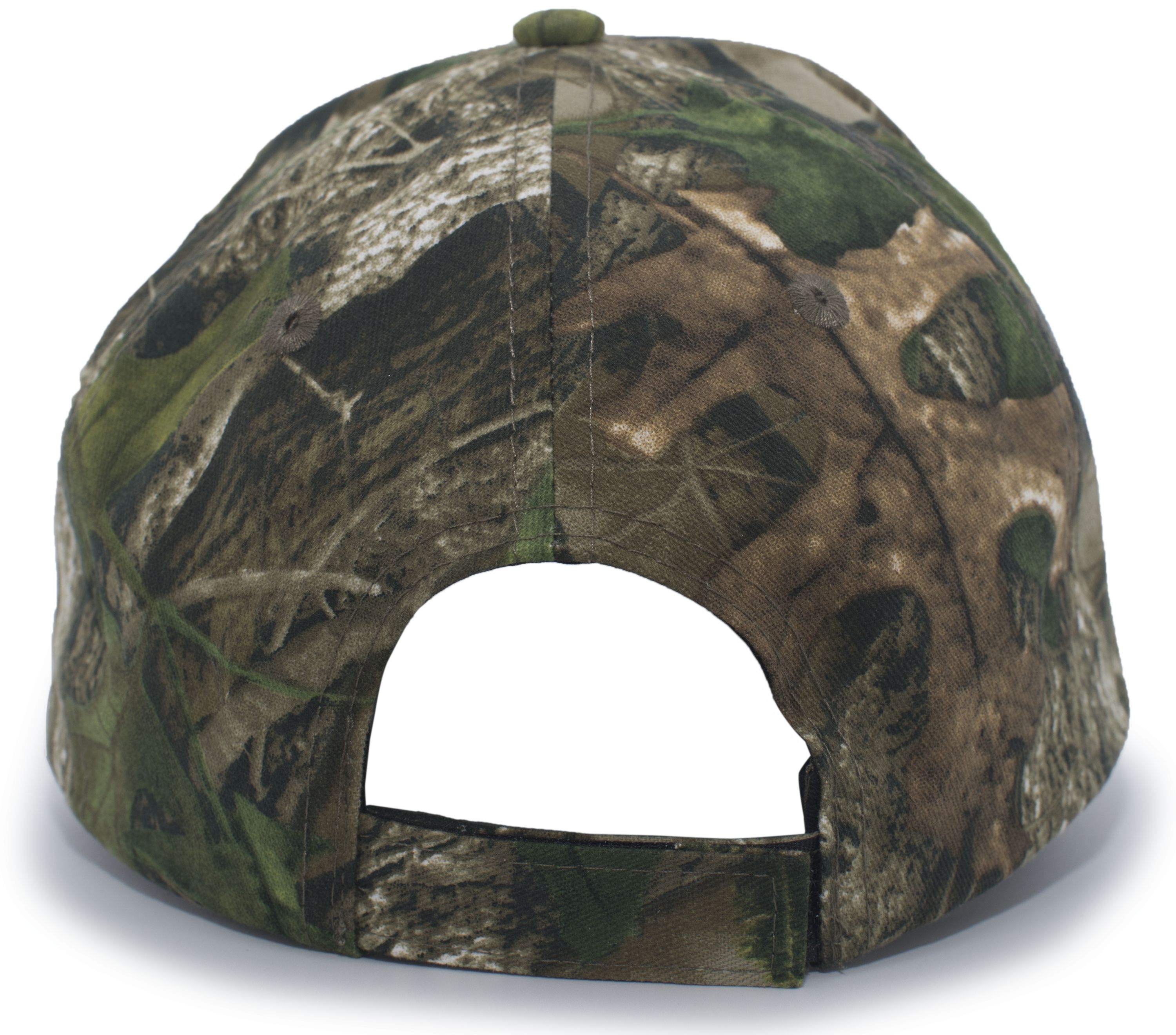 690C PACIFIC HEADWEAR Structured Camo Hook-And-Loop Adjustable Cap - Back Image