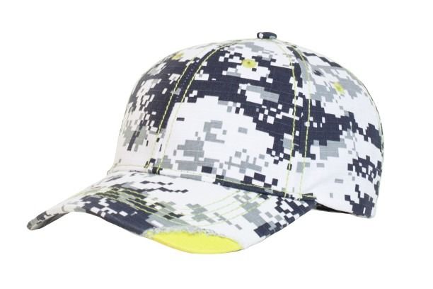696C PACIFIC HEADWEAR Distressed Camo Hook-And-Loop Adjustable Cap - Siide Image