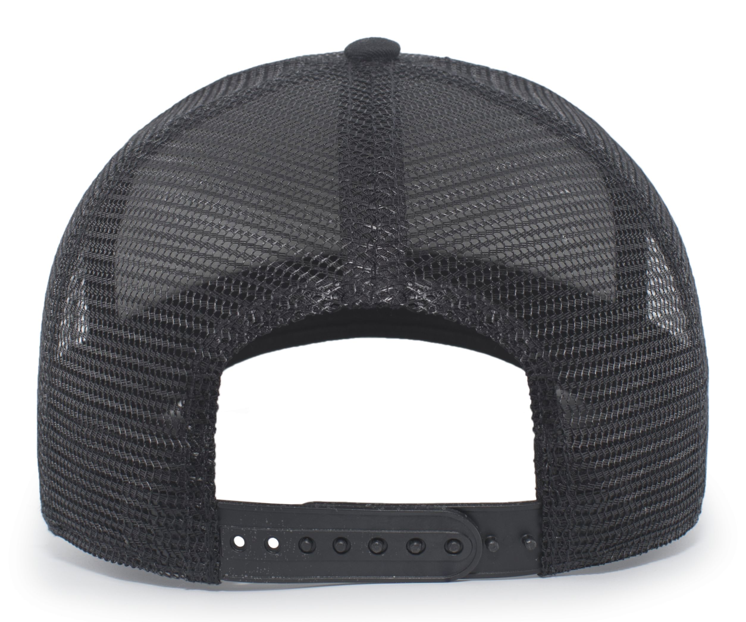 P724 PACIFIC HEADWEAR 5-Panel Mesh Overlay Trucker Snapback - Back Image