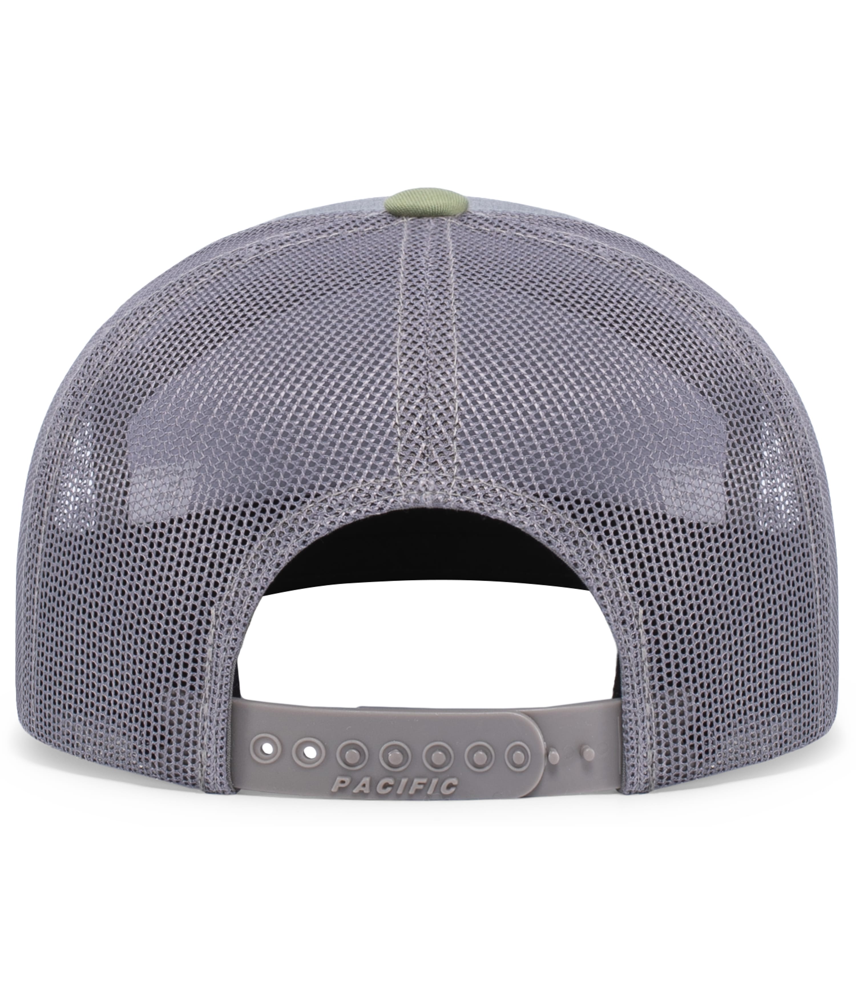 P787 PACIFIC HEADWEAR 6-Panel Arch Trucker Snapback Cap - Back Image