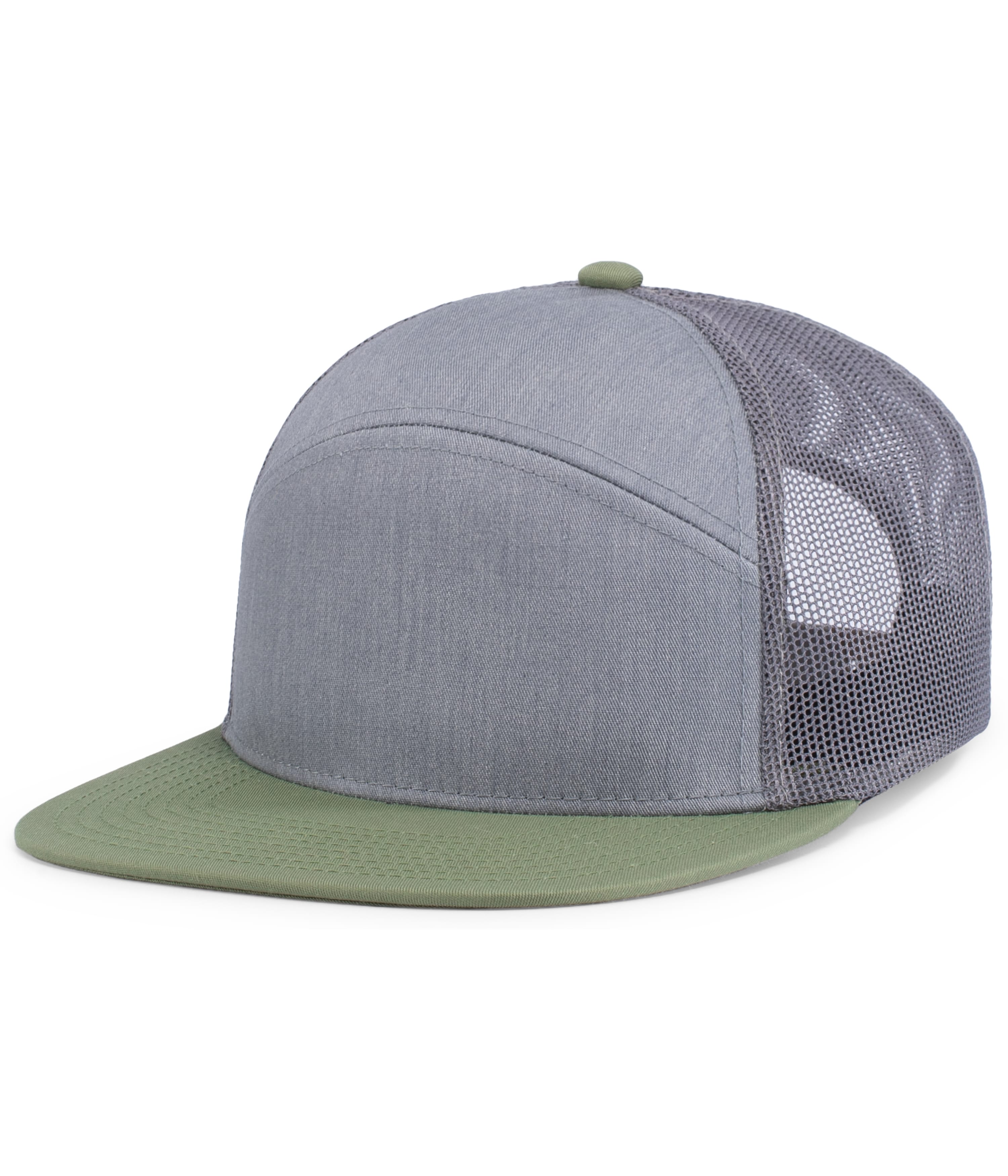 P787 PACIFIC HEADWEAR 6-Panel Arch Trucker Snapback Cap