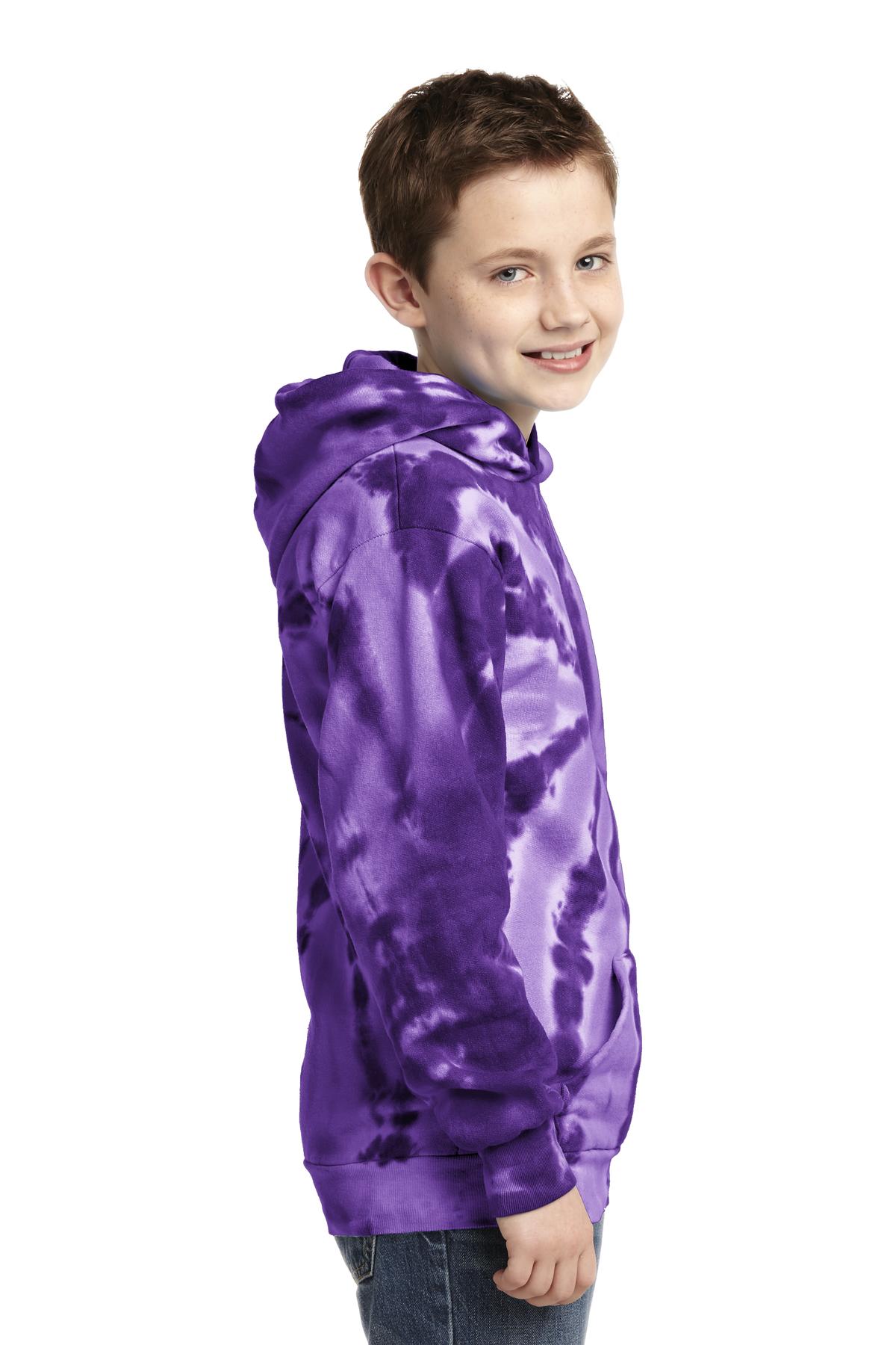 PC146Y Port & Company Youth Tie-Dye Pullover Hooded Sweatshirt. - Siide Image