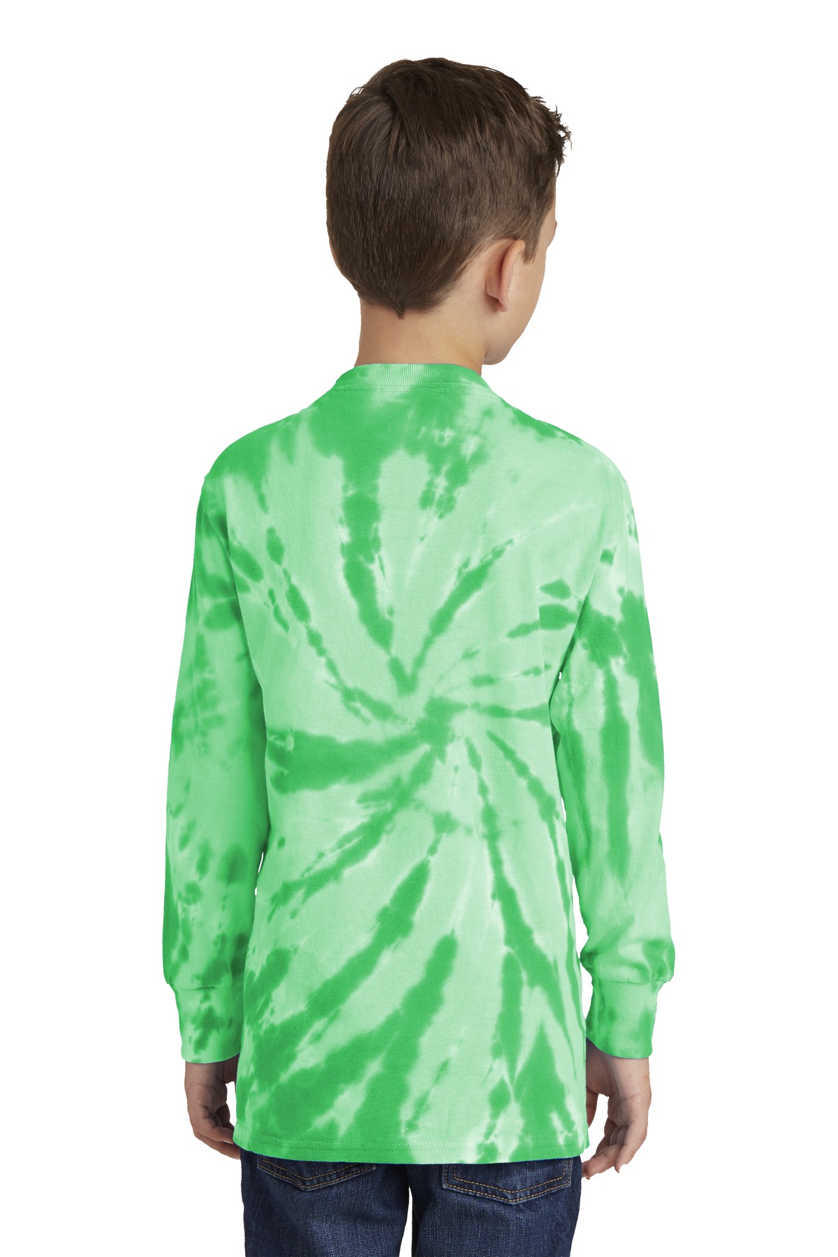 PC147YLS Port & Company Youth Tie-Dye Long Sleeve Tee. - Back Image