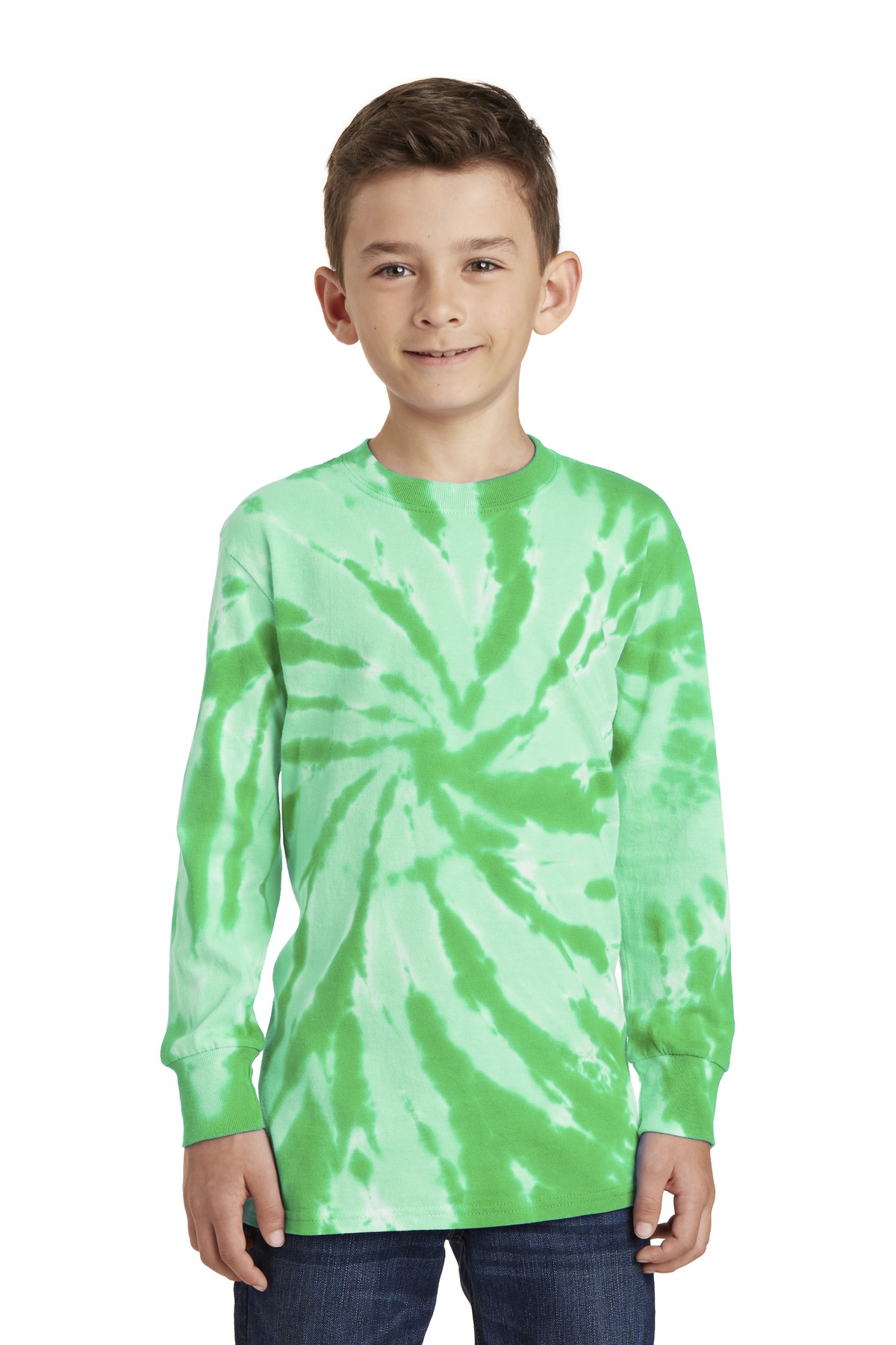 PC147YLS Port & Company Youth Tie-Dye Long Sleeve Tee.
