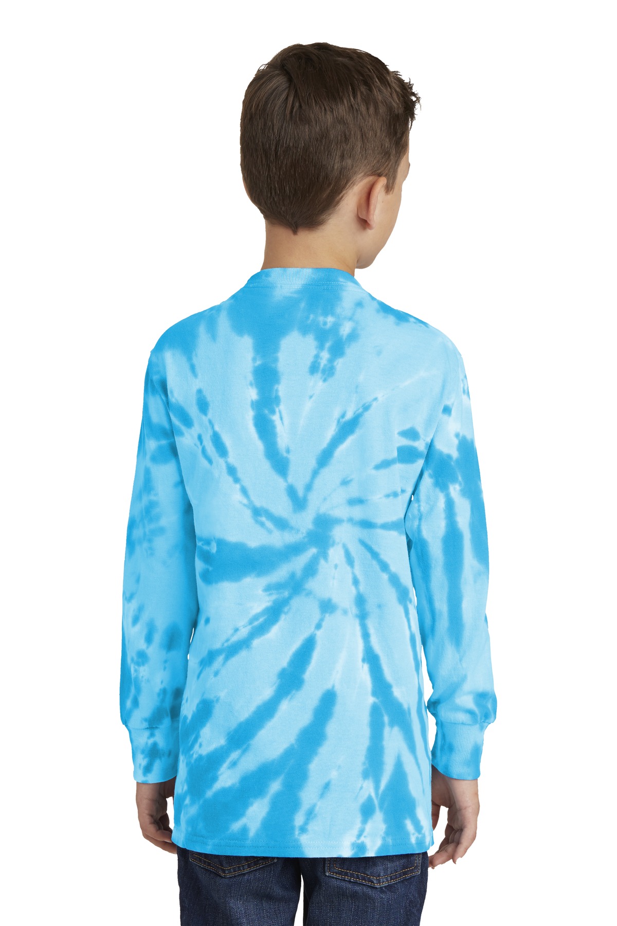 PC147YLS Port & Company Youth Tie-Dye Long Sleeve Tee. - Back Image